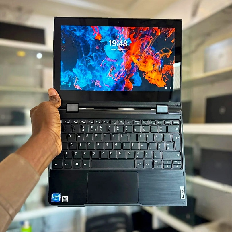 Lenovo 100e Chromebook in hand