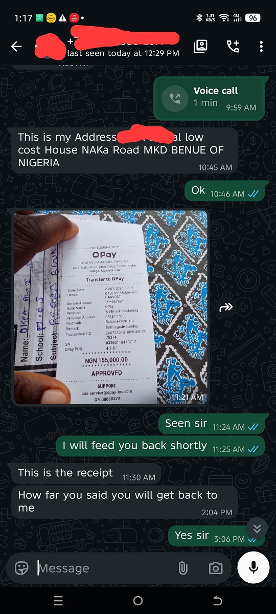 Customer testimonial screenshot 1